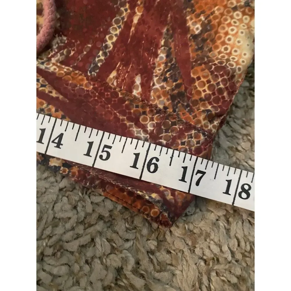 Agua Bendita Swim Trunks Men 32 M Brown Orange Leopard Printed Board Shorts